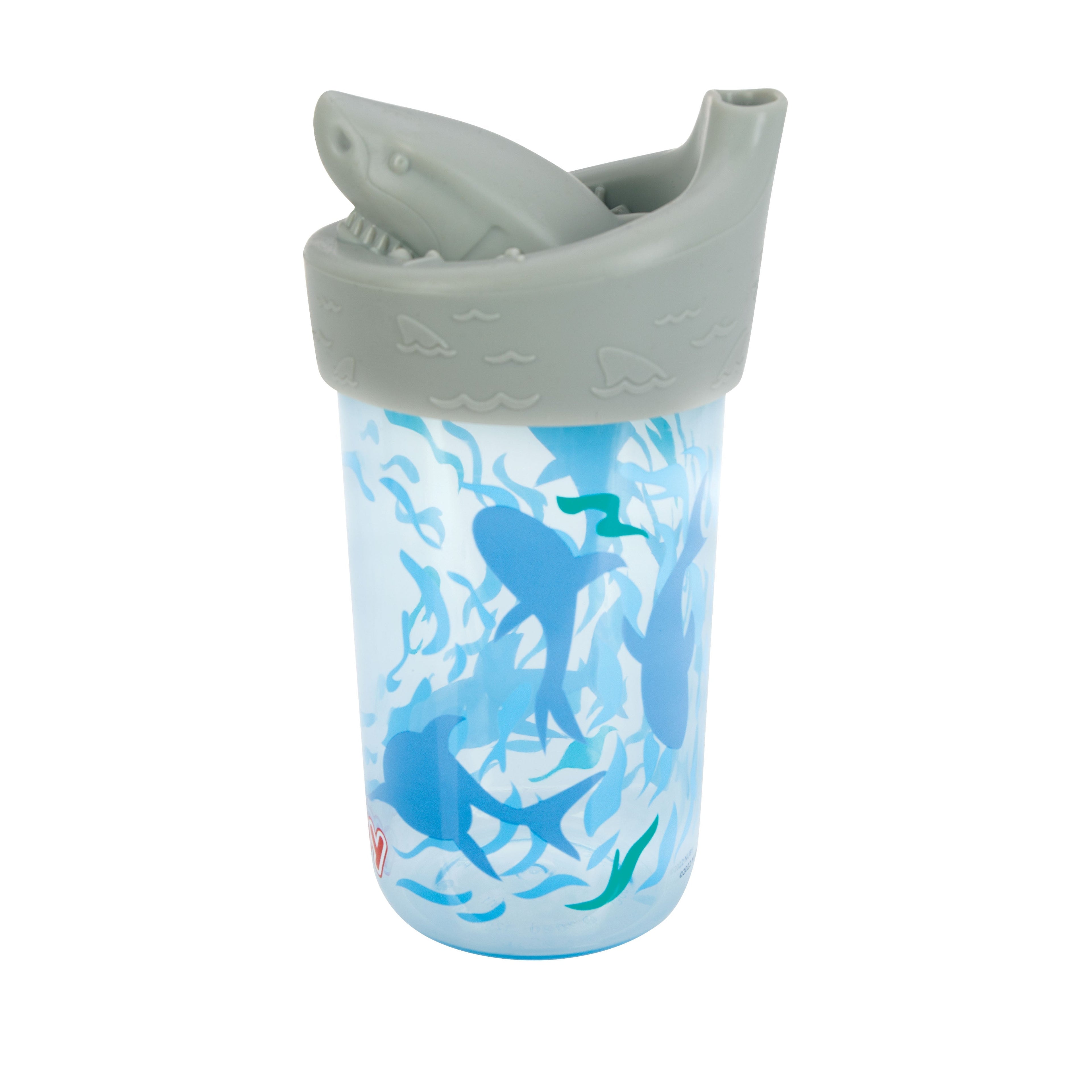 3D Character Soft Spout Sippy Cup | Grey Shark