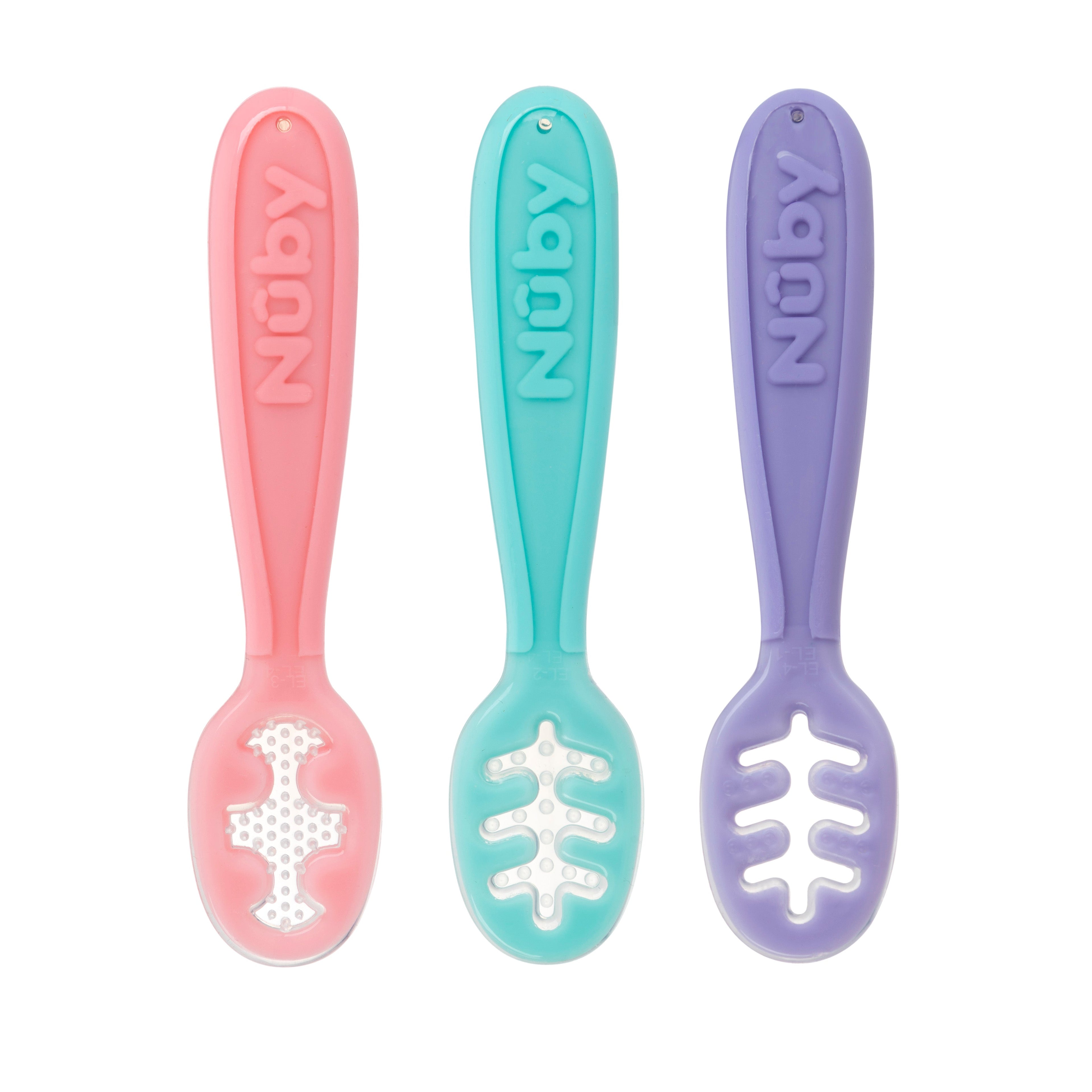 Baby's First Spoons | Pink, Aqua, & Purple