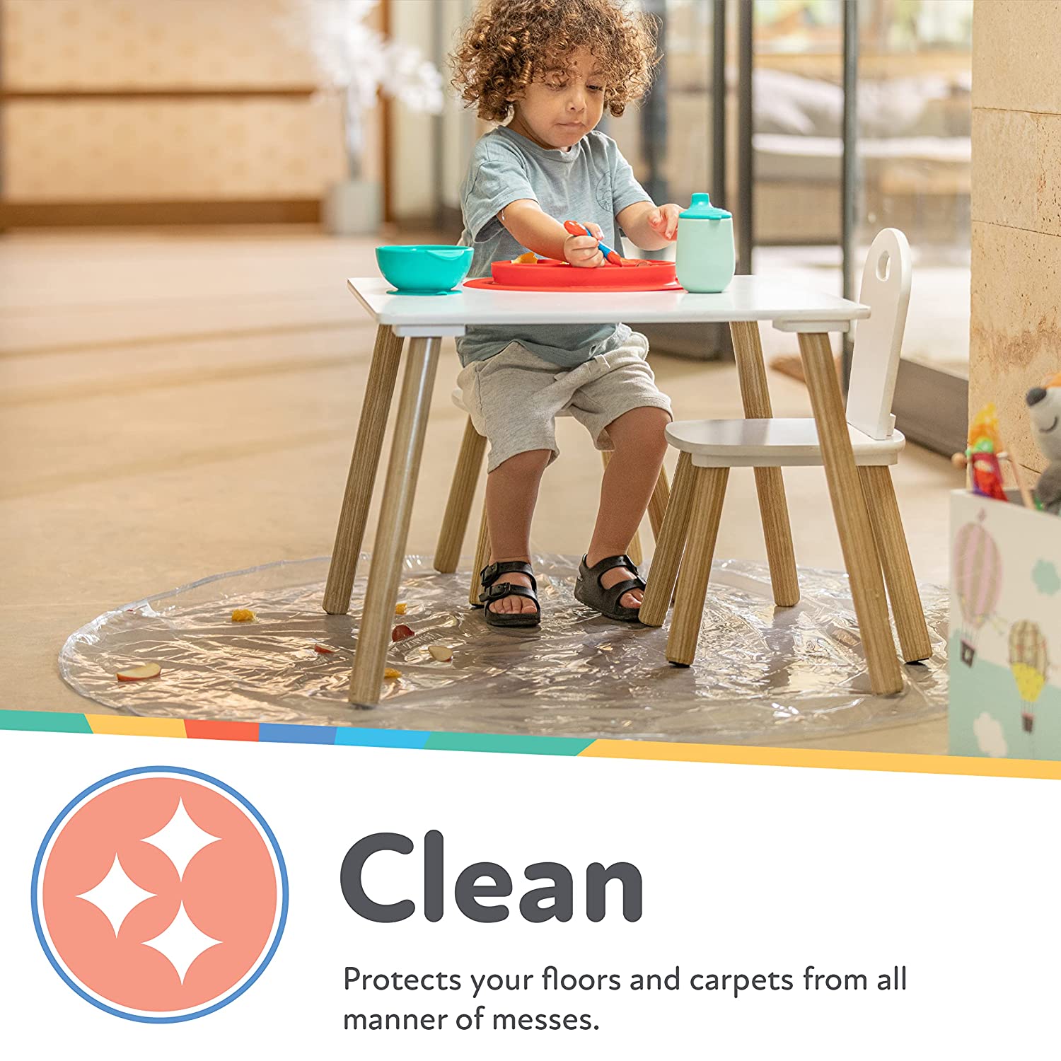 No-Mess Mealtime Floor Mat