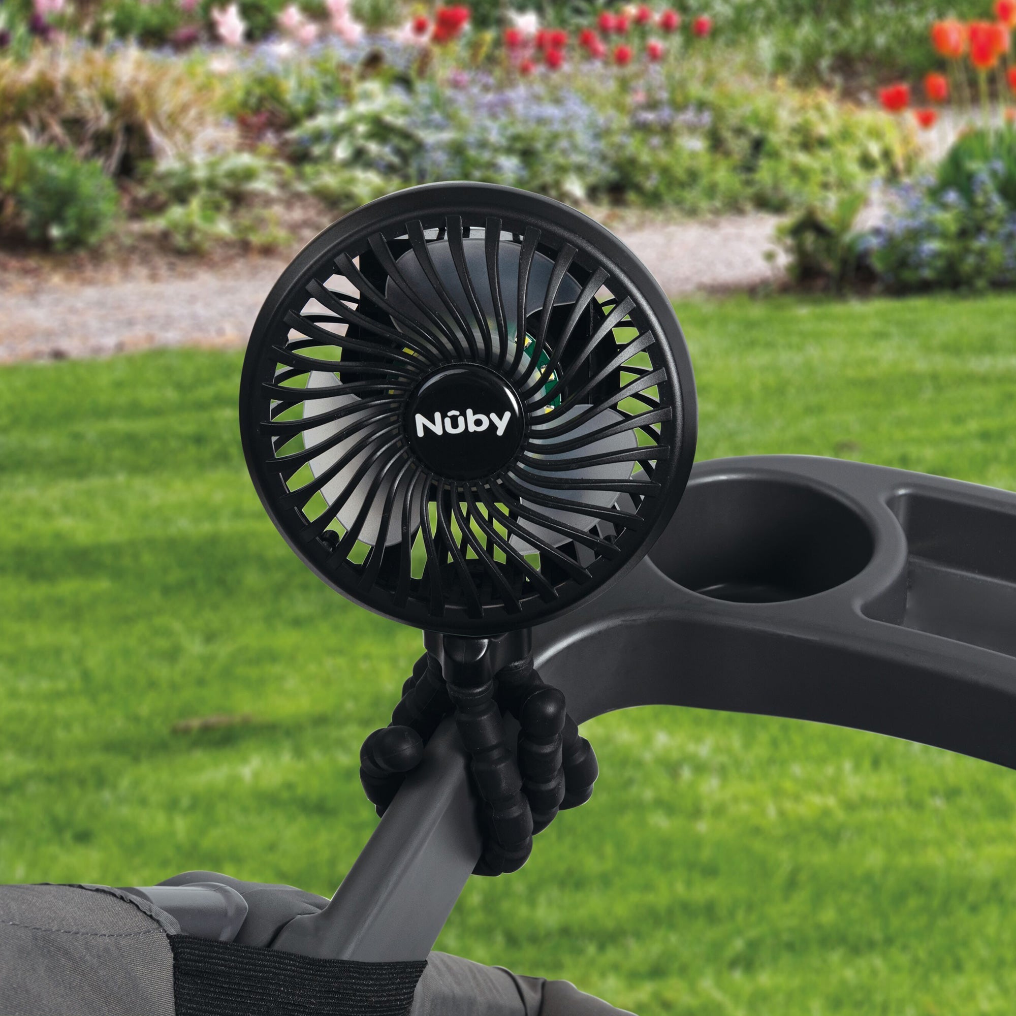 Large LED Stroller Fan | Blue
